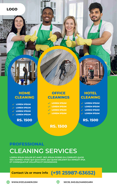 Cleaner Service Mockup branding cleaner design graphic design illustration mockup page pamplate trending ui
