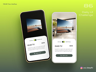 VR View Interface | Daily UI Challenge # 86/90 ui design ux design uxui designer