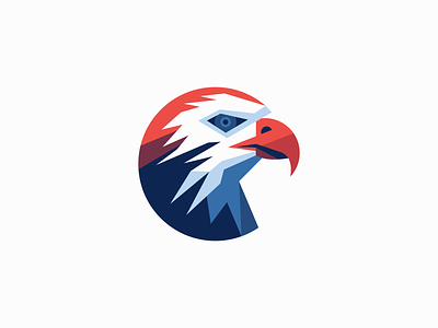 Geometric Eagle Logo america animal bird branding design eagle emblem freedom geometric icon identity illustration logo low poly mark nature security sports symbol vector