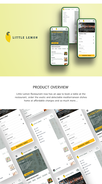 Little Lemon Booking app app app design booking design figma hotel mobile app restaurant ui ui design uiux ux ux design