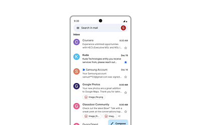 Gmail Interaction animation interaction motion design ui uiux