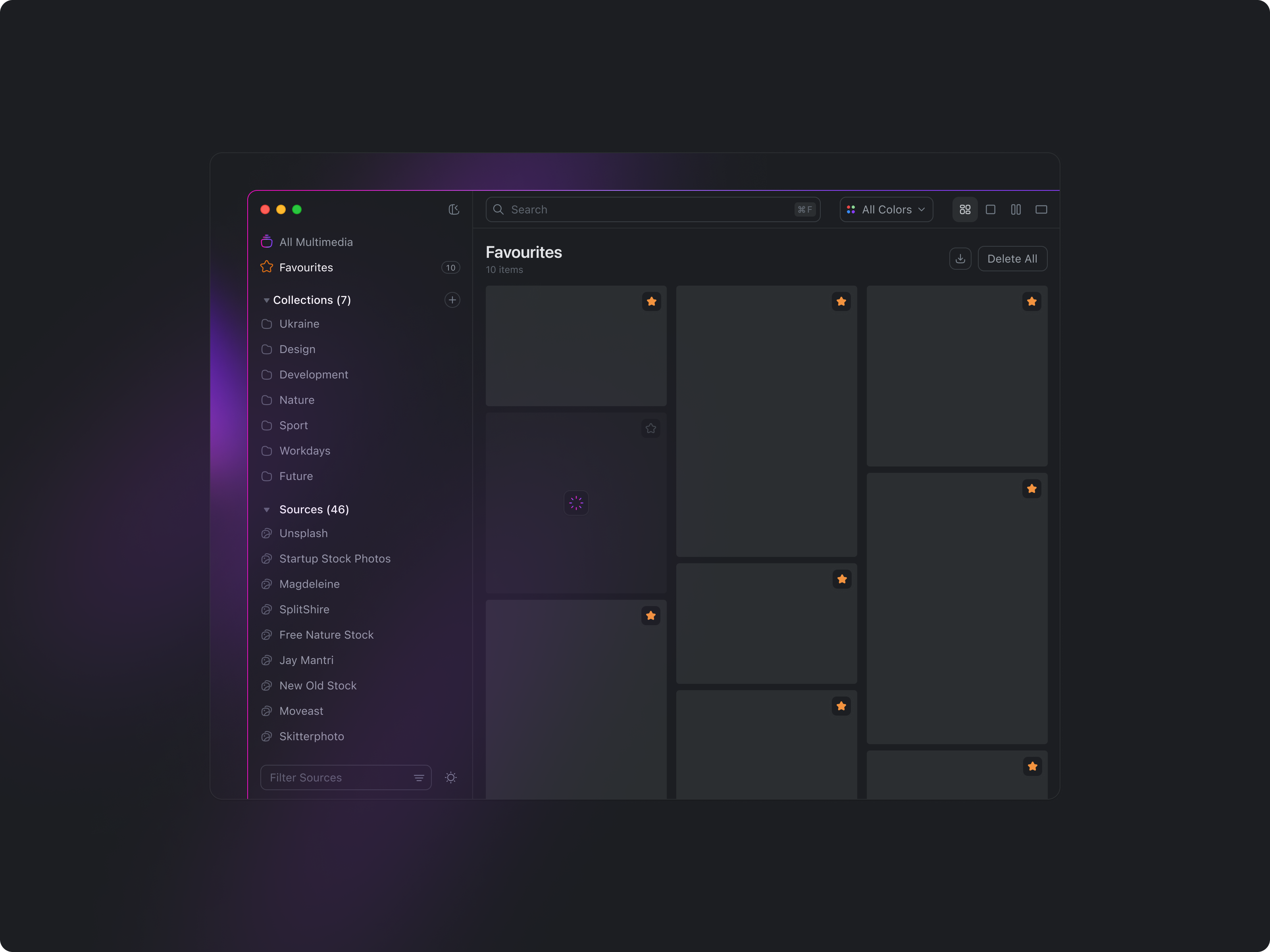 macOS App ・Favourites app codesign coreicon dark dashboard download favourites indicator light macos productdesign sidebar ukraine uxui