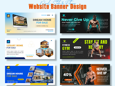 Website Banner Design banner design branding creative design creatoribu design graphic design gym banner design realstate banner design web banner website banner website banner design website design