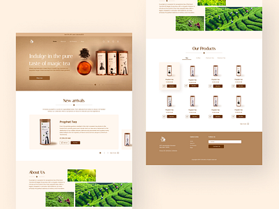 Tea brand animation ui ux