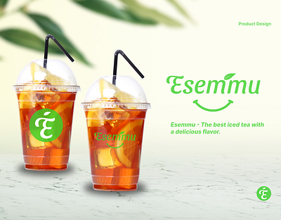 Esemmu - Ice Drink Brand banner beverage branding design graphics logo product