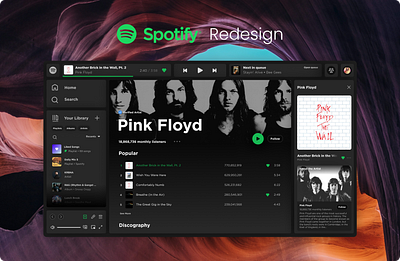 Spotify - Retro Rumble app figma graphic design inspiration music redesign spotify streaming ui