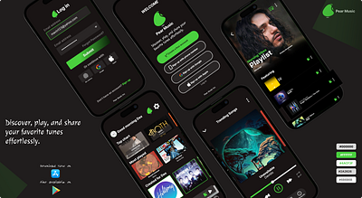 Pear Music App app music player ui