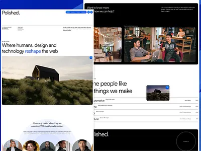 Polished design agency minimalistic homepage ui/ux branding figma homepage landing page minimalistic ui ux webdesign website
