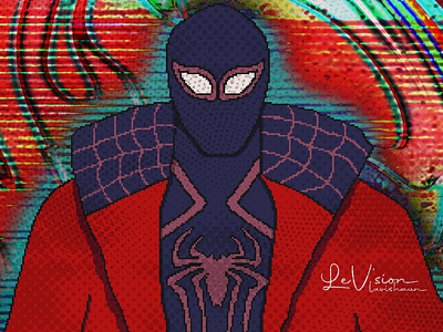 Spiderman × Semantic Error (Jaeyoung's Spidersona) illustration pixel art vector