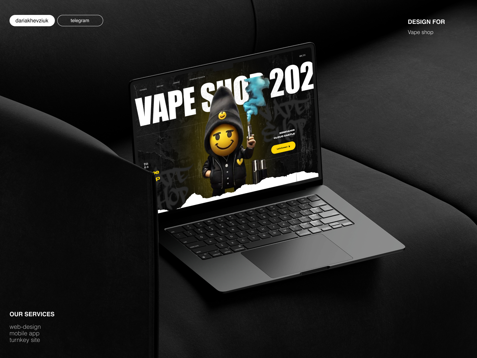 Example of UX/UI Design Landing Page 