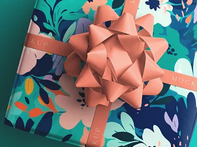 Small Party Gift Mockup wrapping