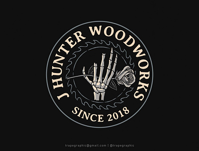 J Hunter Woodworks apparel branding clothing design graphic design illustration logo woodworks