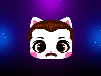Piano Cat Tiles: Note Icon - Freddie Mercury Cat cat cat tiles character chibi freddie mercury game icon illustration kitty mobile mobile game music music game piano piano game piano tiles portrait queen