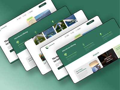 Solar Energy Landing Page UI Design website layout