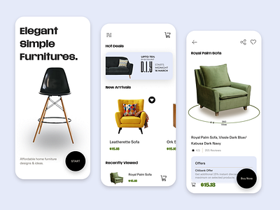 Furniture e-commerce App adobe photoshop app app design application e commerce app figma design furniture store app interface design mobile app mobile app design mobile application ui ui design user interface design ux design