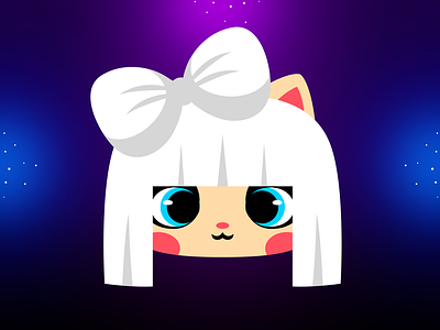 Piano Cat Tiles: Note Icon - Lady Gaga cat cat tiles character chibi gaga game icon illustration kitty lady gaga mobile mobile game music music game piano piano game piano tiles