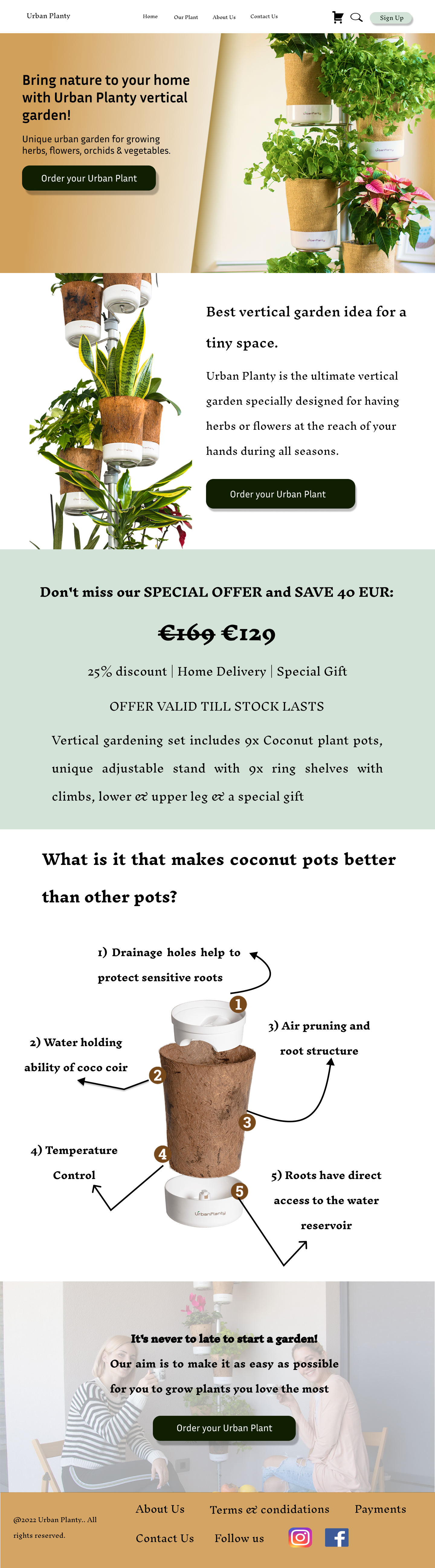 UrbanPlanty Ecommerce design design illustration plant trends typography ui ux website websitedesign websitedevelopement