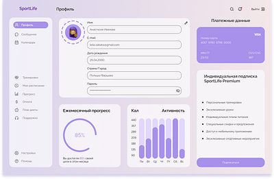 Dashboard Profile da dashboard dashboard profile graphic design ui uiux uiuxdesign