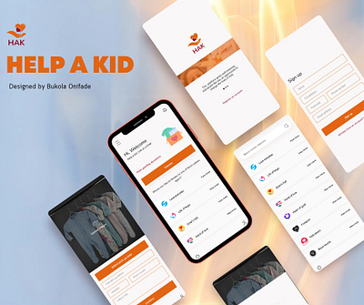 Help a Kid - an application for donating kids' clothing product design ui user experience user research ux ux design wireframing