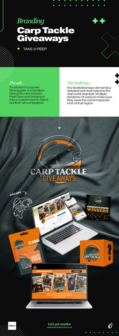 Carp Tackle Giveaways | Branding branding carp competition competitionbrand design digitaldrawing digitalillustration fishing fishinglogo graphic design illustrating illustration illustrator logo sportlogo typography