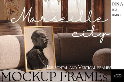 Marseille city & Mockup Frame Bundle design interior frame mockup free mockup mockup frame realistic template