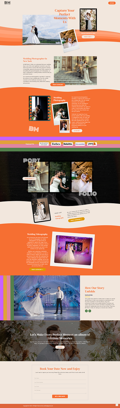 Best Wedding Photography Lead Generation Landing Page branding design landing page lead generation logo template wordpress