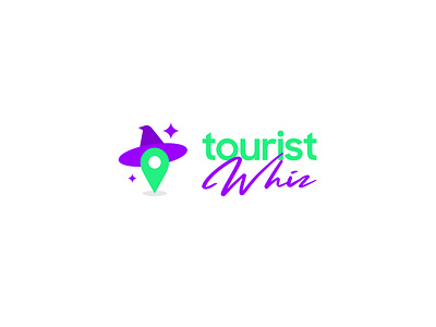 Tourist Whiz | Travel Website Logo abstract branding flat graphic design icon illustration location logo logo design popular tour tourism tourist travel vector