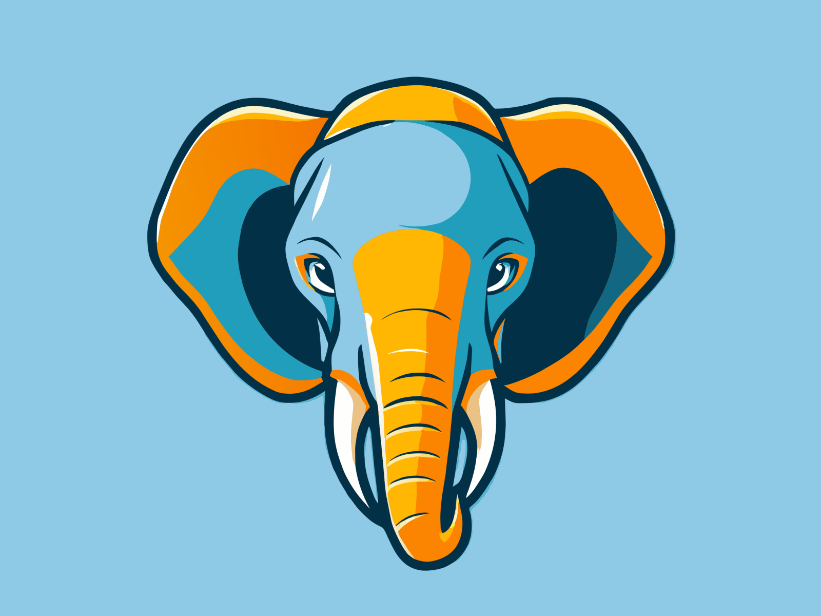 Elephant Head mascot Design | Mascot Logo branding design eagle head elephant head graphic design hen head illustration logo mascot mascot logo typography ux vector wolf head