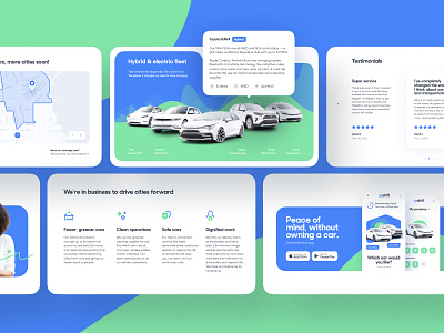 Upshift (US): rebranding and repositioning of the website ai branding car carsharing drive graphic design identity landing page transportation ui ux visual identity web