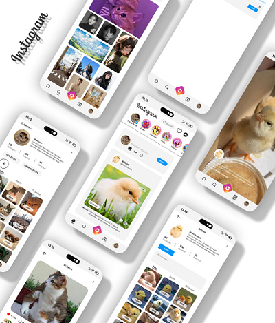 Redesign Instagram 3d animation branding graphic design logo motion graphics ui