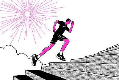 A Strength Routine for Runners · NIKE animation animation2d framebyframe gif illustration nike photoshop procreate running sport
