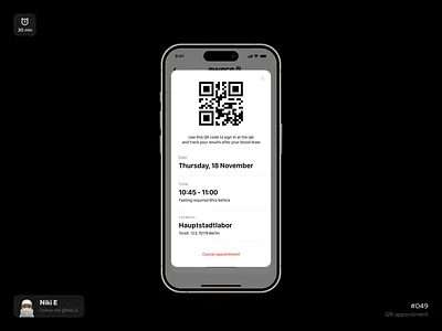 QR appointment. DYUI #12 appointment design design design ux medical medical app qr qr appointment qr code qr code design qr design ui ux ux design