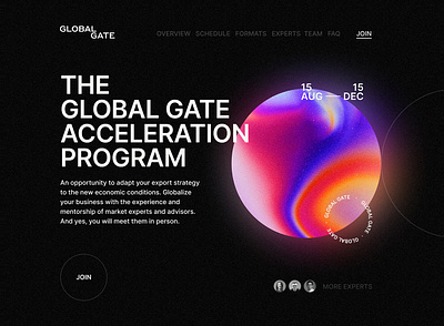 Global gate (Netherlands): promo of the acceleration program abstract branding corporate design event graphic design identity landing page minimal typography ui ux visual identity web webdesign