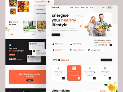 Nutrition Health Landing Page Design consultation creativepeoples food graphic design health healthy eating healthy lifestyle healthyfood landing page lifestyle nutrition nutritionist prosenjit deb ui uiux design ux web webdesign website website design