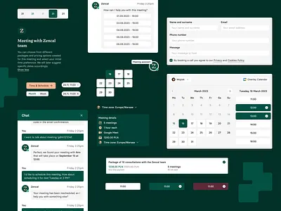 Zencal - UI components calendar chat date picker ui components zencal