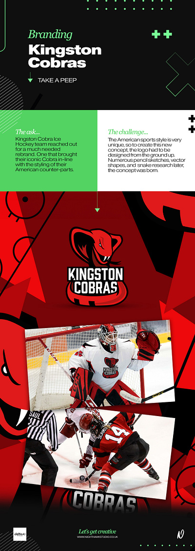 Kingston Cobras | Branding branding design digitalillustration graphic design icehockey illustration illustrator logo logodesign rebrand sportslogo