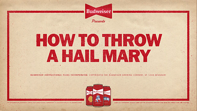 Budweiser · How to throw a hail Mary animation ill illustration motion graphics