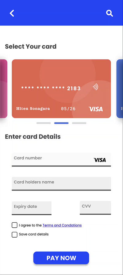 Day 2/100 graphic design payment ui