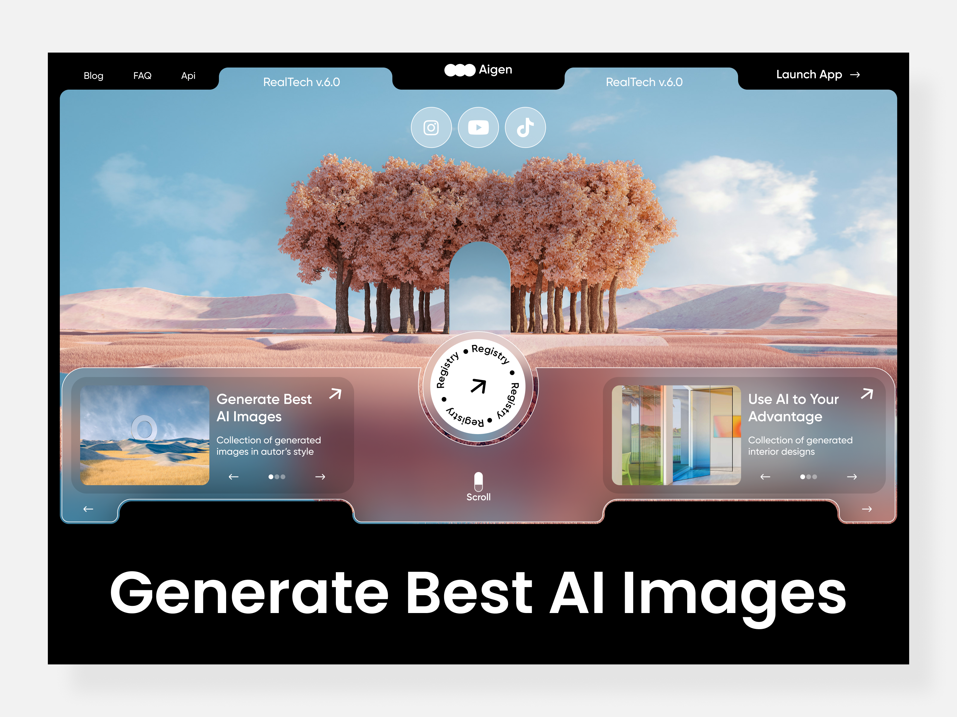 Aigen | Promo Website for AI Service ai ai platform ai tool clean design design tool images product ui ux websites design