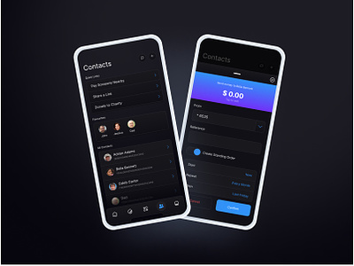 Banking App - Contacts app bank banking app contacts easy pay favourites list of contacts new contact pay pay someone send money standing order