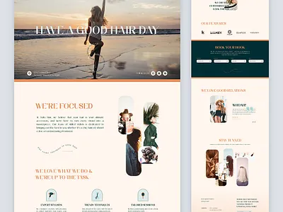 Salty Hair - Hair Salon beach california clean concept hair hair salon hair style hairstyle home page interface landing page minimal modern sunset ui ui ux uidesign ux webdesign website