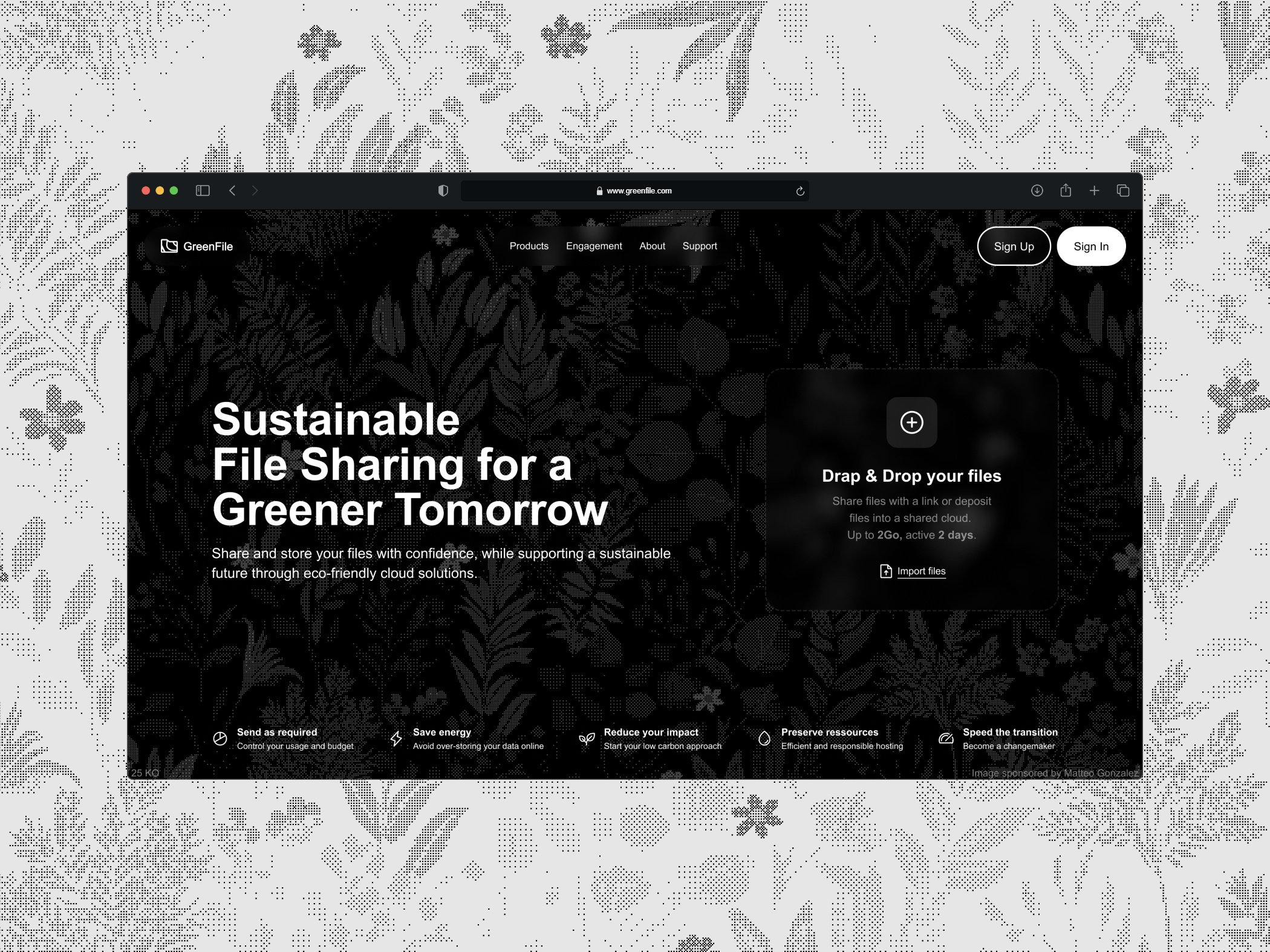 GreenFile - WebApp (GreenUX) branding landingpage logo ui webapp