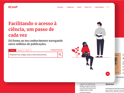 RCAAP Redesign | Academic Repository academic figma graphic design minimal portugal rcaap red ui ux visual identity website