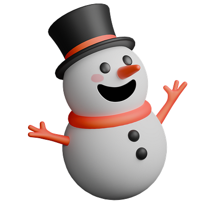 Snowman ornament 3d 3d design 3d illustration blender icon
