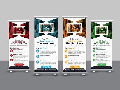 Corporate Business Marketing Roll Up Banner Design advertisement banner branding business corporate creative design display graphic design marketing modern pop up banner presentation print template pull up banner retractable banner roll up roll up banner stationery x banner