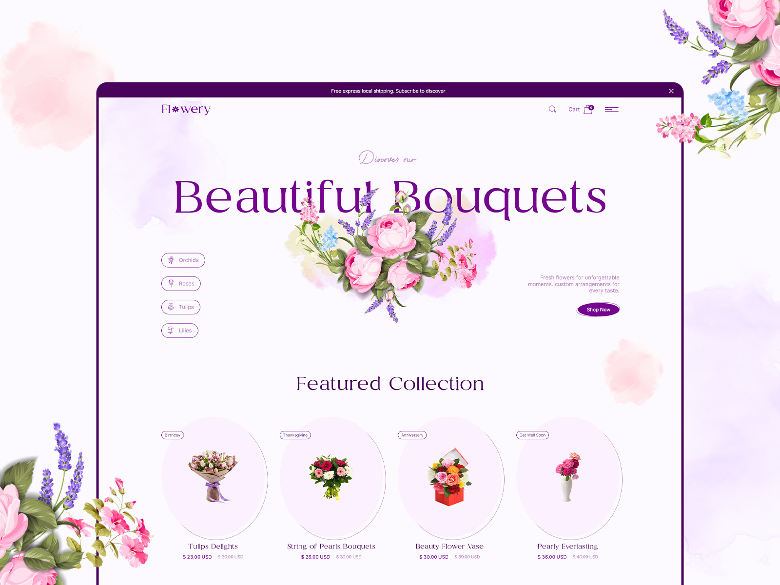 Flower Shop Website Template by Webestica on Dribbble Flower Shop Website Template by Webestica on Dribbble