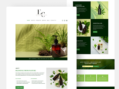 Essential Oil eCommerce Website | Landing Page Design dribbble dribble landing page landing page design landing page ui landingfolio ui ui design ui ux uidesign uiuxdesign web ui web ui design website