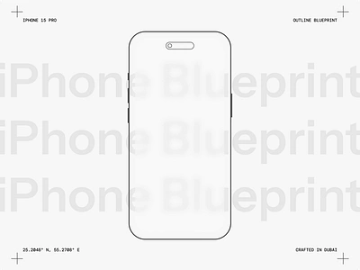 iPhone 15 Pro Figma Blueprint figma iphone outline vector