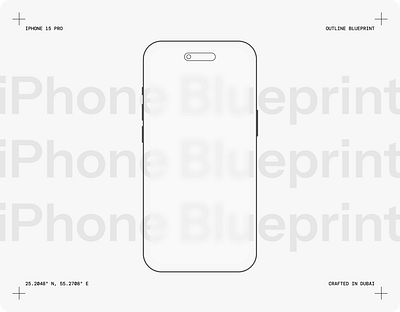 iPhone 15 Pro Figma Blueprint figma iphone outline vector