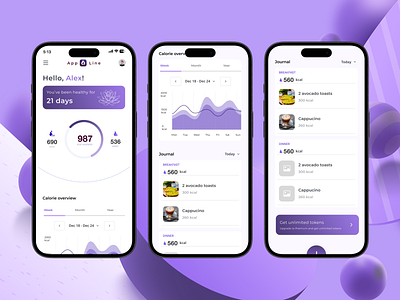 Calorie tracking app design healthyapp infographics mobileapp ui uxui